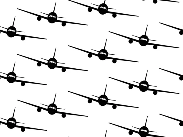 Patrón Avión Ilustración Simple Del Patrón Del Vector Del Avión — Archivo Imágenes Vectoriales
