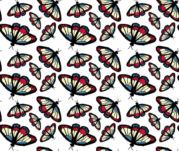 Dessin Main Motif Papillon Illustration — Photo