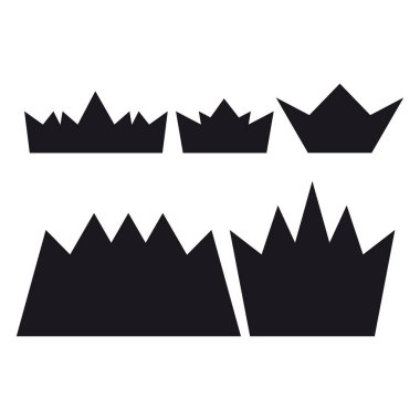 İkonun tacı. Basit siyah simge