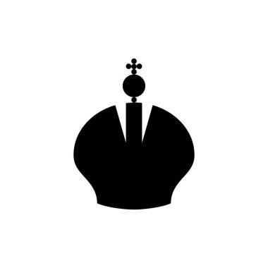 İkonun tacı. Basit siyah simge