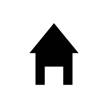 İkonun evi. Basit siyah simge