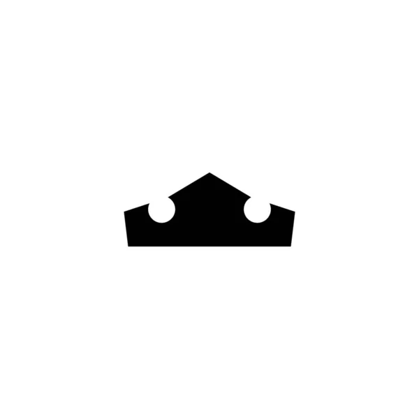 Corona icono. Icono negro simple — Archivo Imágenes Vectoriales