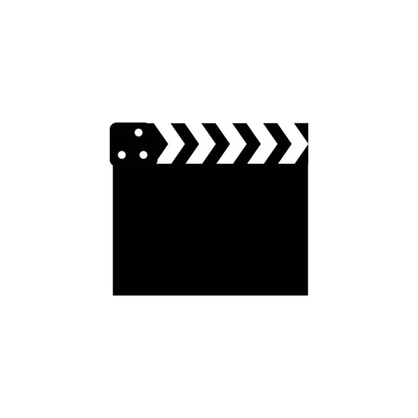 Icon film. Simple black icon — Stock Vector