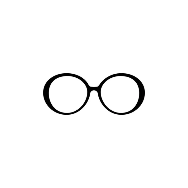 Icône de lunettes. Icône noire simple — Image vectorielle