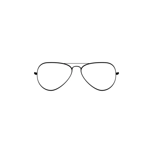 Icône de lunettes. Icône noire simple — Image vectorielle