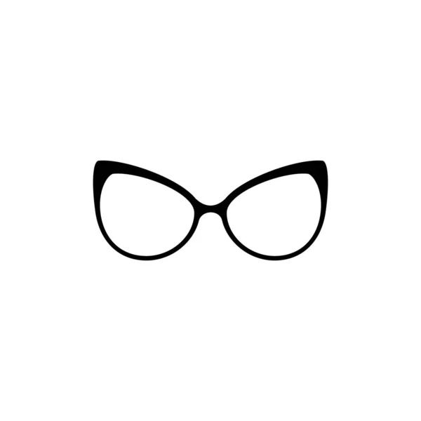 Icône de lunettes. Icône noire simple — Image vectorielle