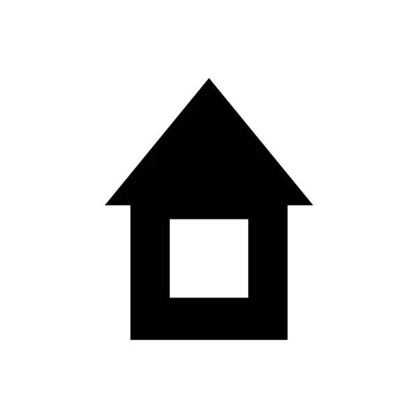 Icon home. Icône noire simple — Image vectorielle