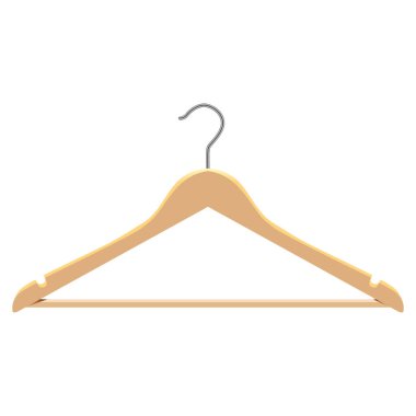 Ceketler için hazırlanmış ahşap askılar. Pantolonlar 3 boyutlu izole edilmiş.