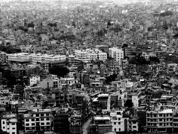 Birds eye view of the city of Kathmandu, Nepal