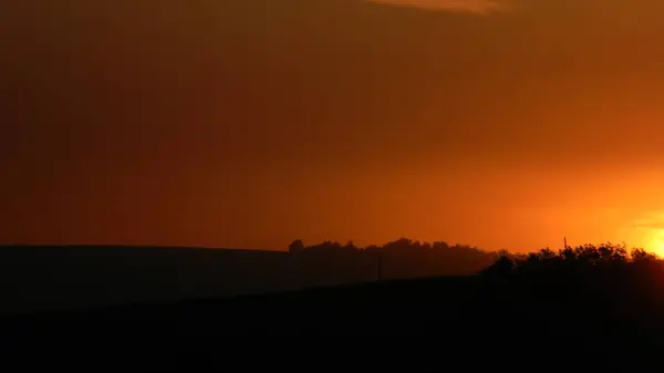 Zachód Słońca Piękny Pomarańczowy Sommer — Zdjęcie stockowe