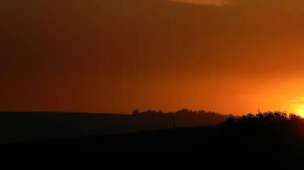 Belo Pôr Sol Sommer Laranja — Fotografia de Stock