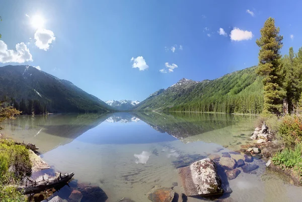 Manhã Tranquila Lago Multinsky — Fotografia de Stock