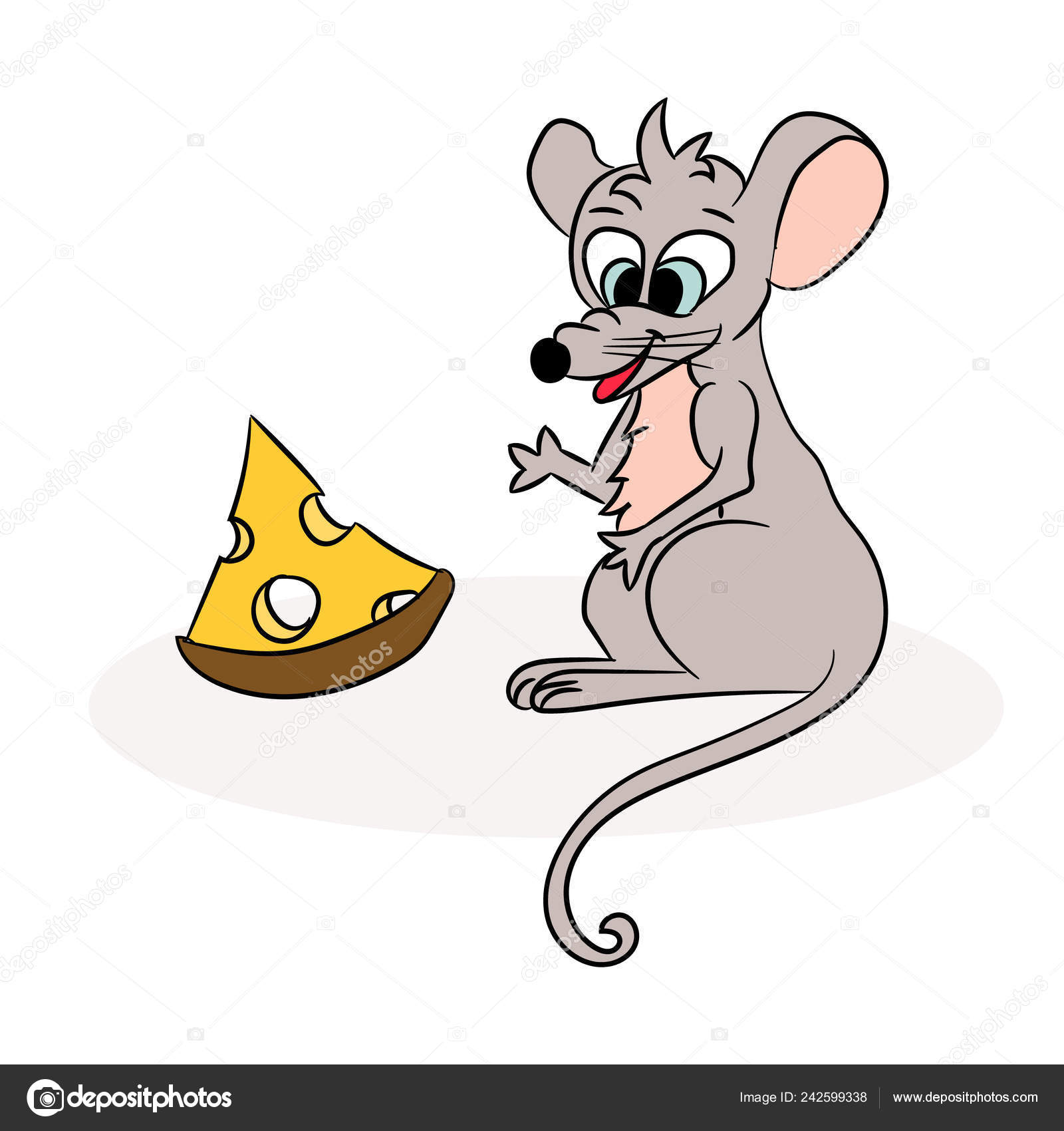 Funny Gray Pink Ears Cartoon Hand Drawn Character Mouse Piece Stock Vector Image by ©@ #242599338 Funny Gray Pink Ears Cartoon Hand Drawn Character Mouse Piece Stock Vector Image by ©@ #242599338