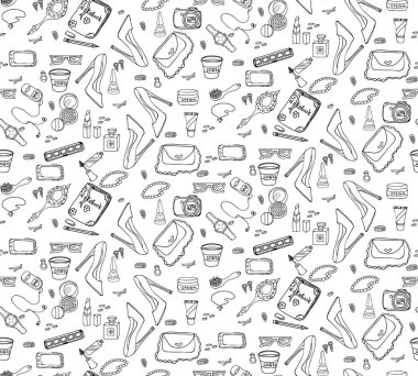 Seamless modeli. Resmi siyah beyaz yapılır. İllüstrasyon duvar kağıdı, kartpostal, kapağı, arka plan kullanılabilir. Şekil-ebilmek var olmak kullanılmış için tebrik kartları. Vektör çizim