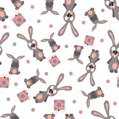 Çizgi film imagesof çok renkli vektör kümesi kat tavşan farklı teşkil etmektedir. Tarzında elle çizilmiş bir çizim. Evcil hayvan yiyor, uyuyor, shkodnichaet, arka ve yan oturur. Olumlu karakter. 