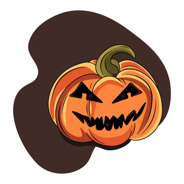 Feliz cara de miedo calabaza de Halloween — Archivo Imágenes Vectoriales