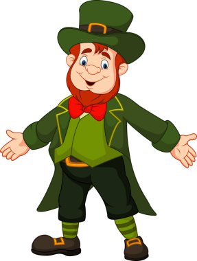 Karikatür mutlu cin poz