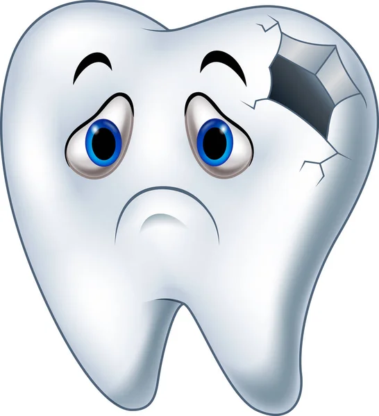 Hasta Diş Çürüğü Karakteriyle — Stok Vektör