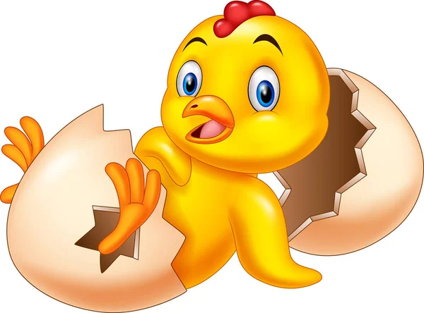 Cartoon Pasgeboren Chick — Stockvector