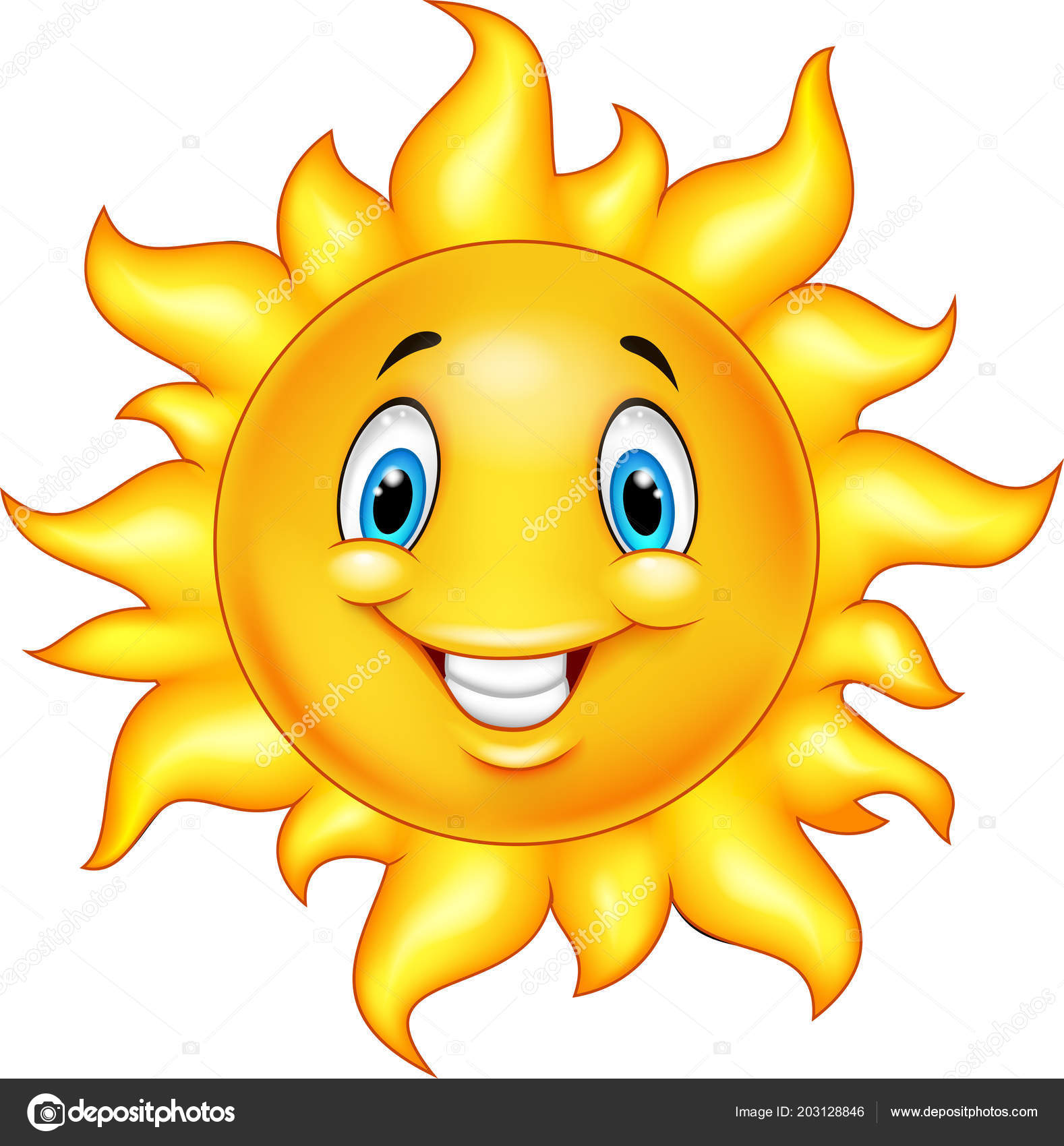 Illustration Cute Cartoon Sun Stock Vector by ©tigatelu 203128846