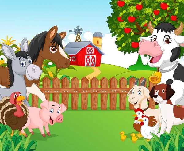 Çizgi film mutlu hayvan koleksiyonu