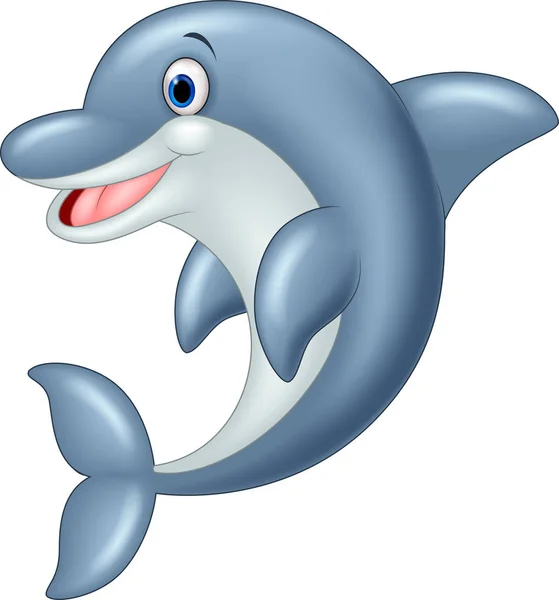 Standing Dolphin Vector Illustration — Stock Vector