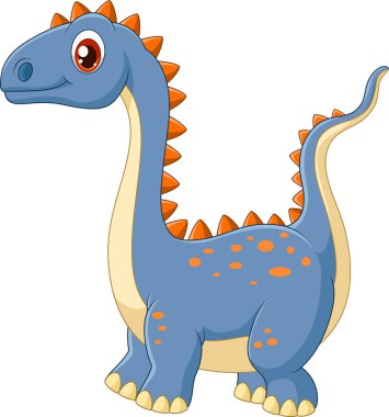 illüstrasyon karikatür mutlu dinozor