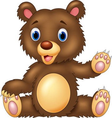 Karikatür mutlu ayı sunulması