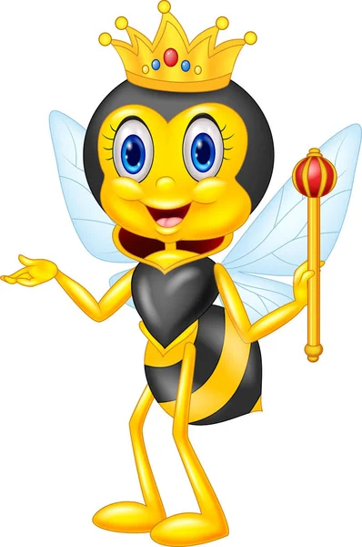 Bienenkönigin Präsentiert — Stockvektor