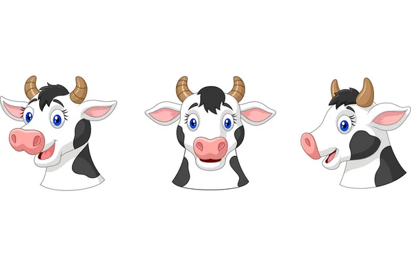 Εικονογράφηση Κεφάλι Αγελάδας Συλλογή — Διανυσματικό Αρχείο