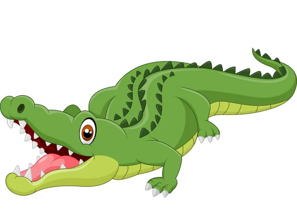 Illustration Cartoon Crocodile — Stock Vector