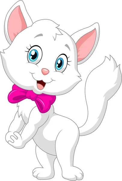 Illustration Cute Cartoon Cat — Stock Vector