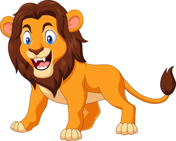 Illustration Cartoon Angry Lion — Stock Vector