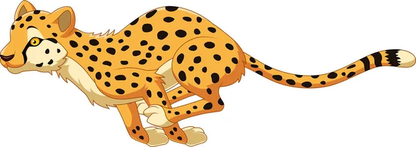 Illustration Cartoon Cheetah Running — Stock Vector