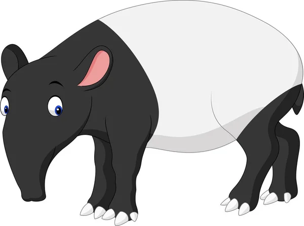Ilustración Dibujos Animados Tapir Asiático — Vector de stock