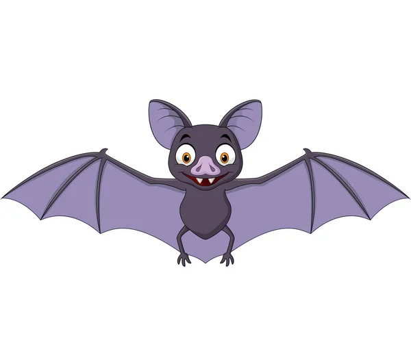 Cartoon Bat Elszigetelt Fehér Háttér — Stock Vector