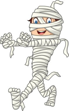 İllüstrasyon karikatür komik mumya 