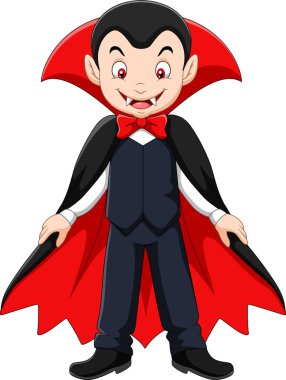 İllüstrasyon karikatür vampir maskotu