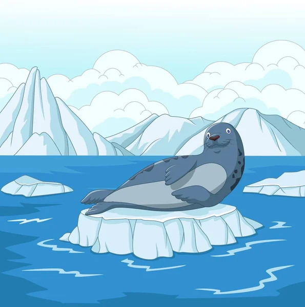 Buz üstünde çizgi film mührü