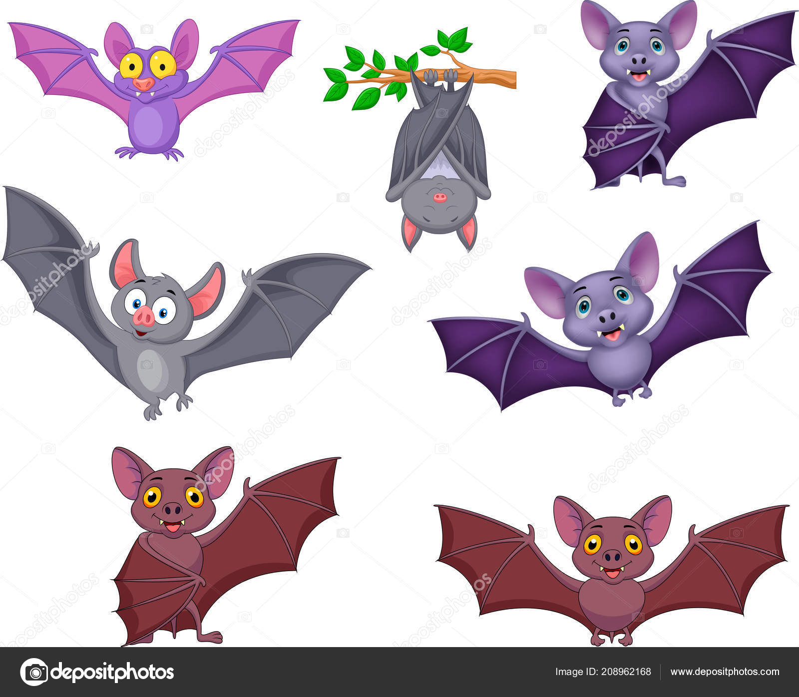 Vector Illustration Cartoon Bats Collection Set Stock Vector Image by ©tigatelu #208962168 Vector Illustration Cartoon Bats Collection Set Stock Vector Image by ©tigatelu #208962168