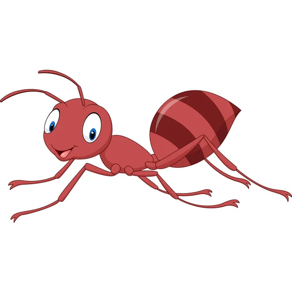 Εικονογράφηση Διάνυσμα Καρτούν Ευτυχισμένη Μυρμήγκι — Διανυσματικό Αρχείο