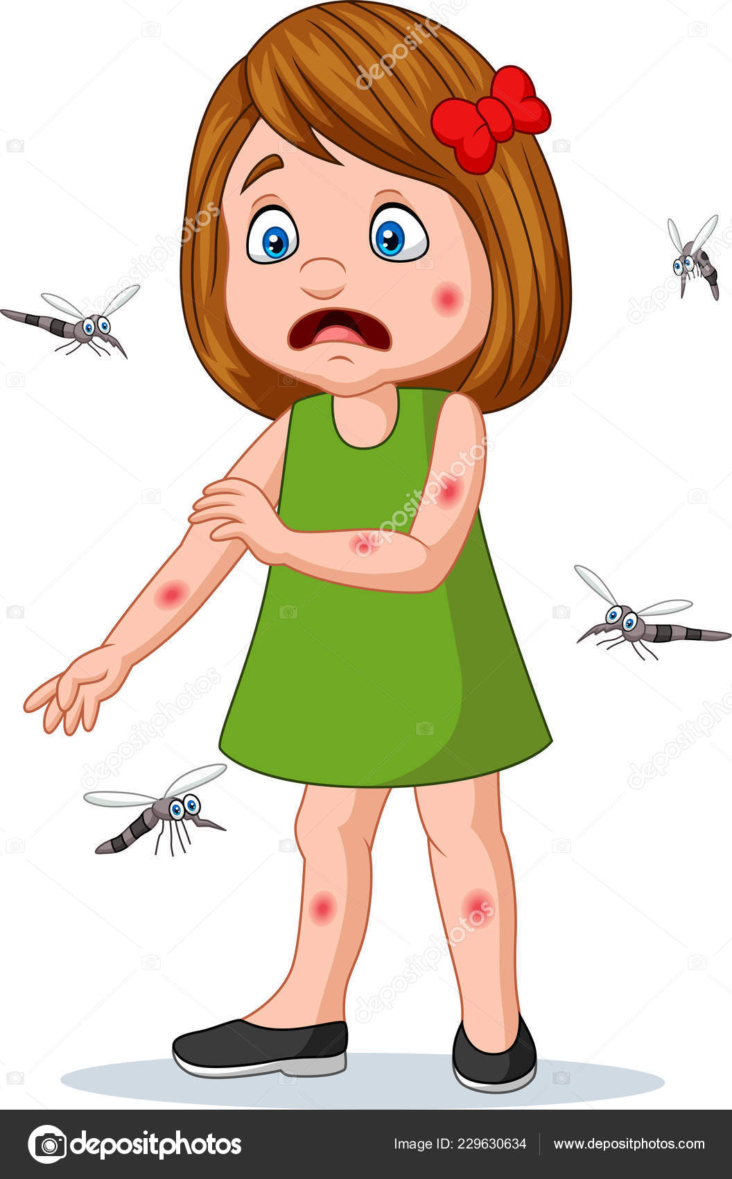 被蚊子咬的男孩PSD圖案素材免費下載，可愛卡通圖片，尺寸2118 × 2118px - Lovepik