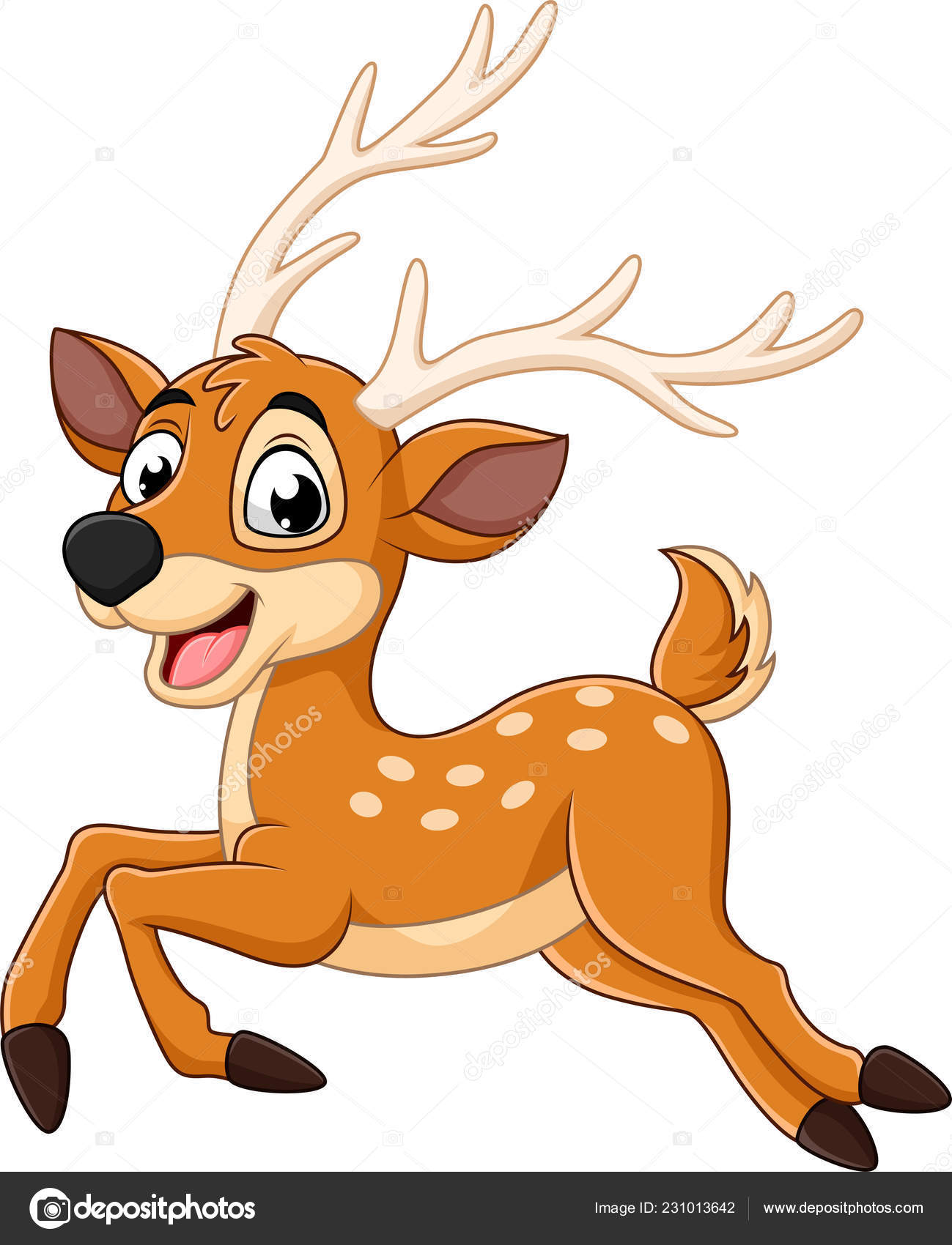 Cartoon Baby Deer Running Stock Vector Image by ©tigatelu #231013642