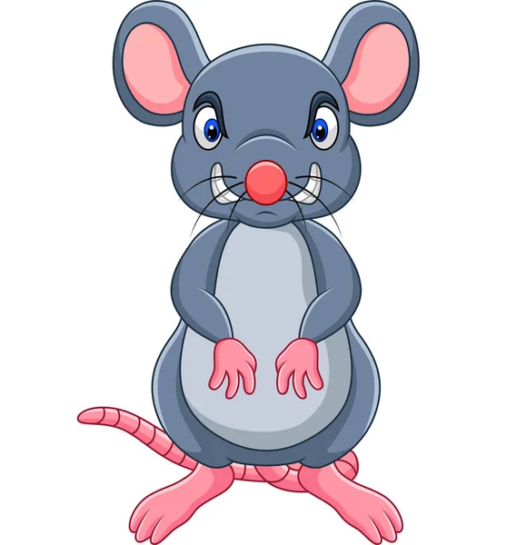 Ilustração Vetorial Desenho Animado Com Raiva Mouse — Vetor de Stock