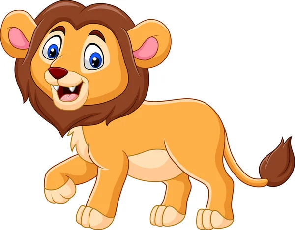 Illustration Vectorielle Bébé Lion Mignon Dessin Animé — Image vectorielle