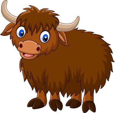 Vektör çizim karikatür mutlu yak