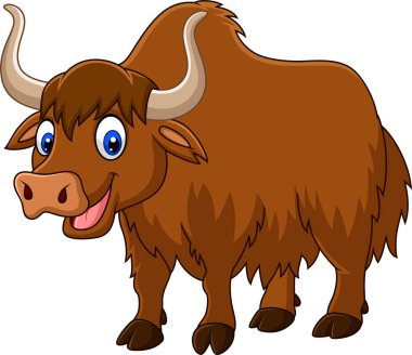 Vektör çizim karikatür mutlu yak