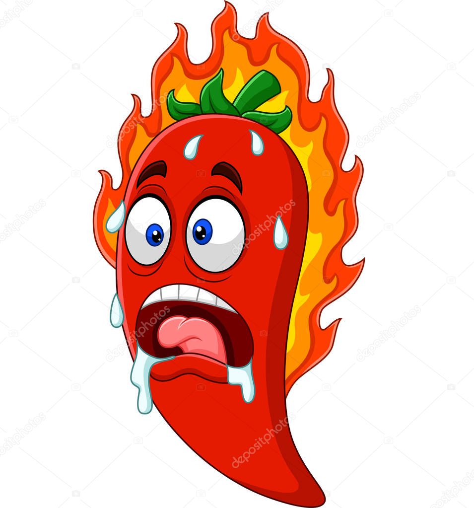 Vector illustration of Cartoon chili pepper