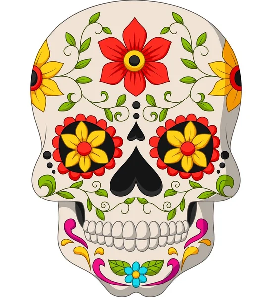 Ilustração Vetorial Day Dead Skulls —  Vetores de Stock