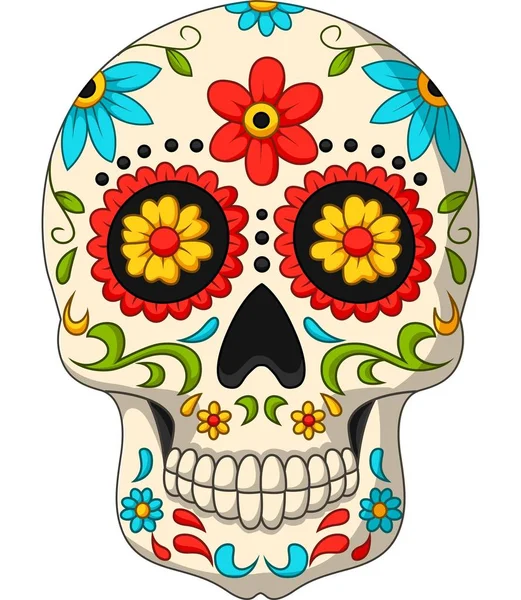 Ilustração Vetorial Day Dead Skulls —  Vetores de Stock